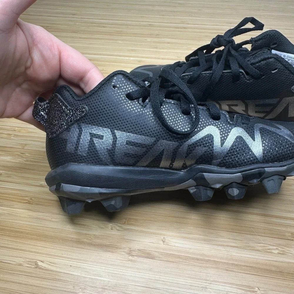 Adidas Freak Spark Football Cleats Shoes Youth Boys 12K Black‎ Glitter EUC - Picture 6 of 7